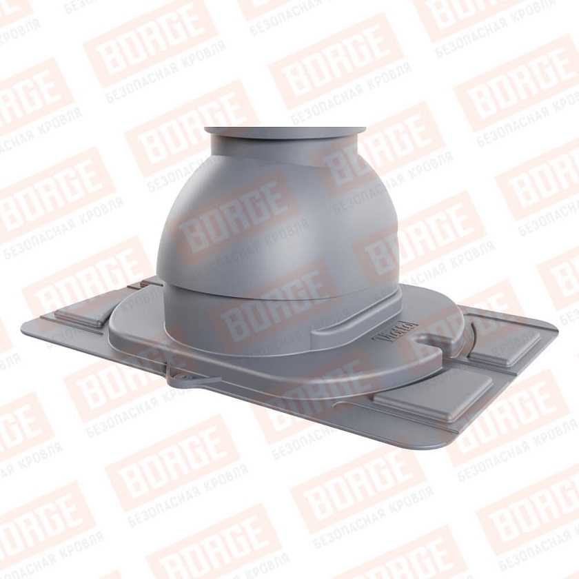 Труба вентиляционная Viotto с универсальным проходным элементом, d-110мм, h-550мм, утепленная, серый графит (RAL 7024)