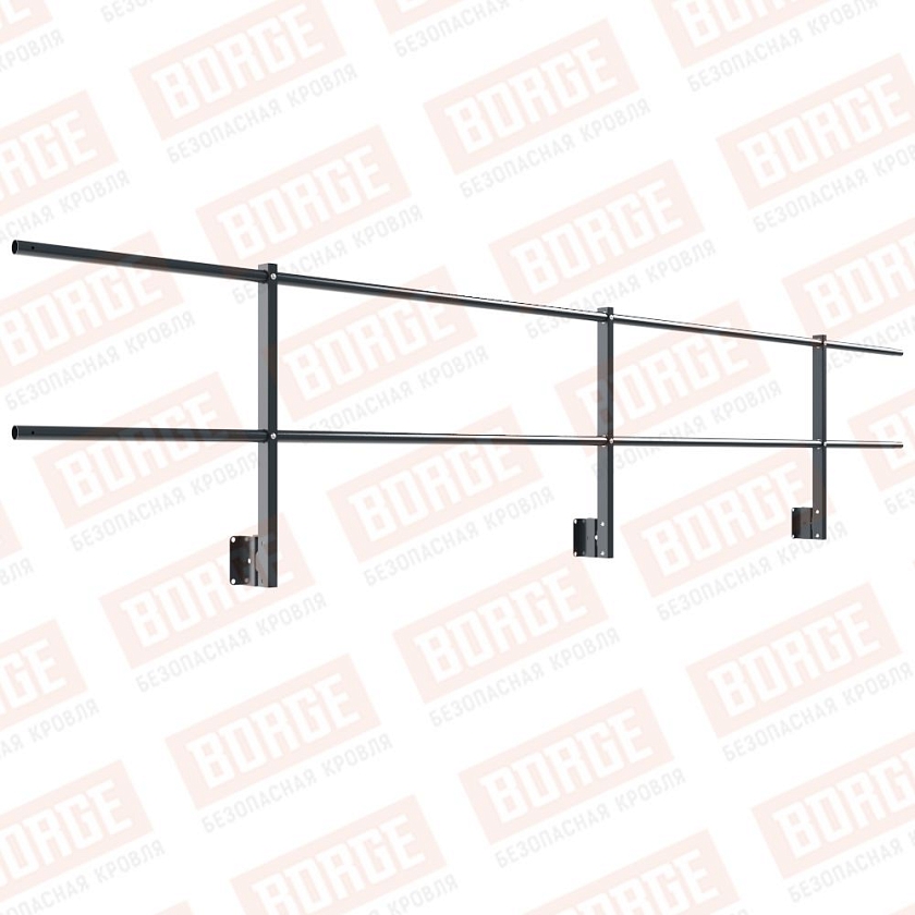 Ограждение парапетное NewLine H-60см, 3м, антрацитово-серый (RAL 7016)