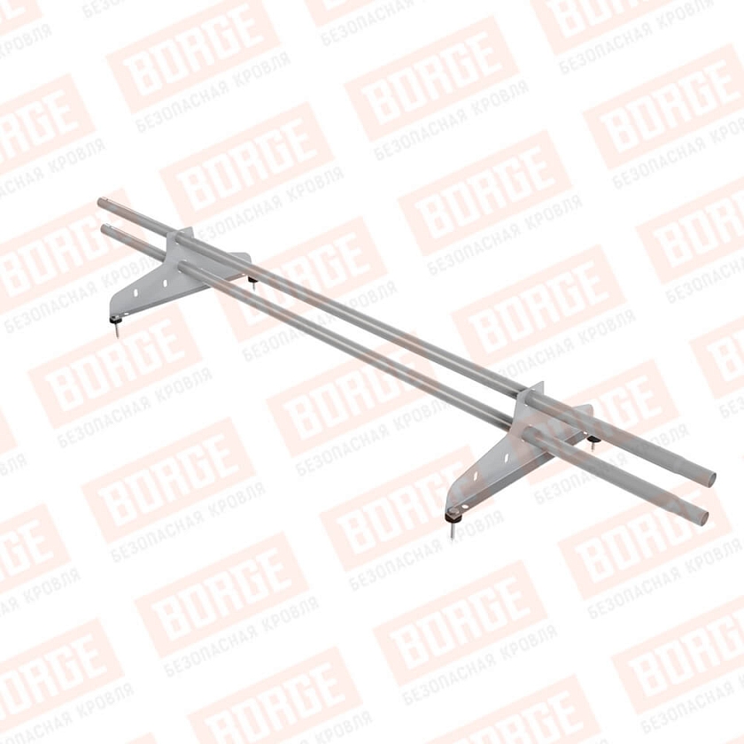 Снегозадержатель трубчатый NewLine 1,5м, D-25мм, 2 опоры, сигнально-серый (RAL 7004)