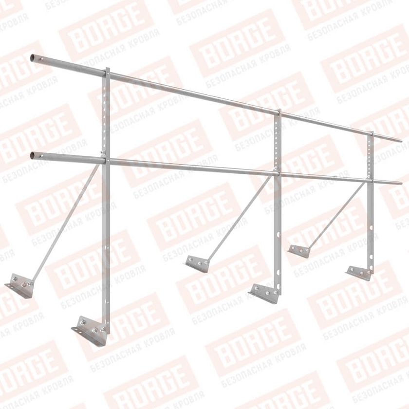 Ограждение декоративное NewLine H-90см, 3м, для фальцевой кровли, сигнально-серый (RAL 7004)