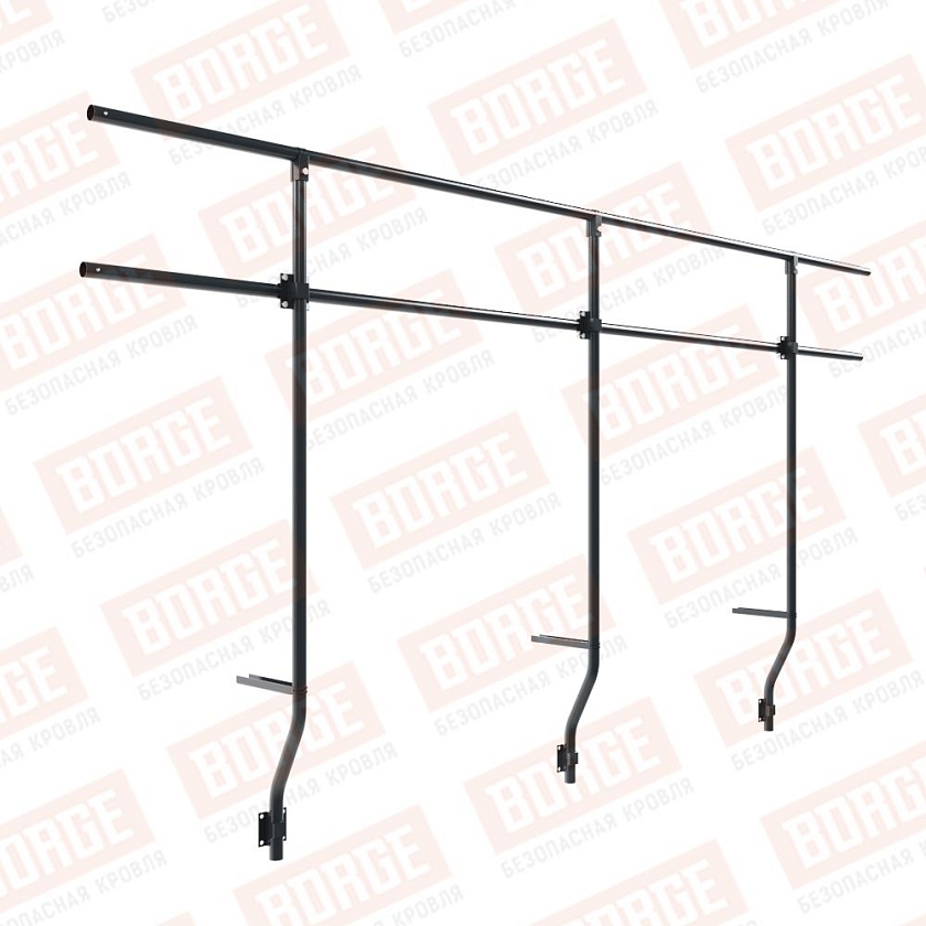 Ограждение парапетное BORGE H-120см, 3м, антрацитово-серый (RAL 7016)