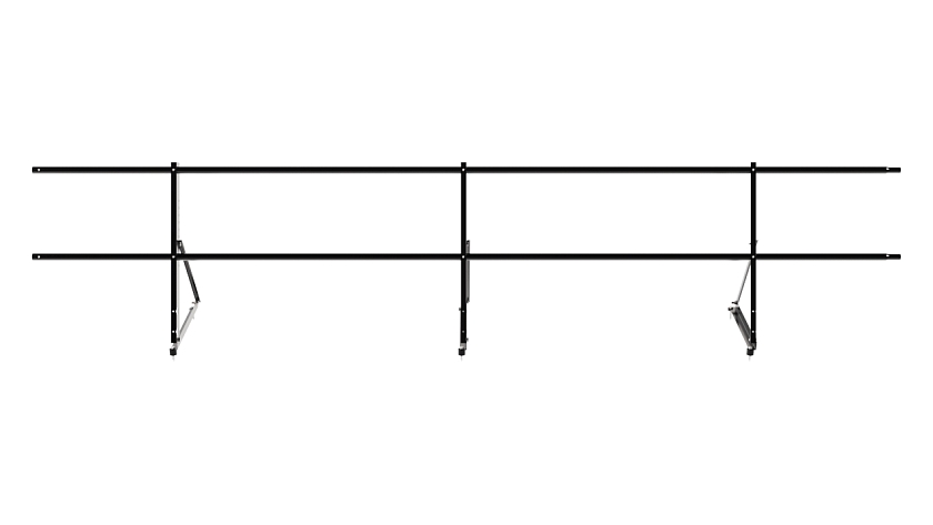 Ограждение кровельное NewLine H-60см, 3м, чёрный (RAL 9005)