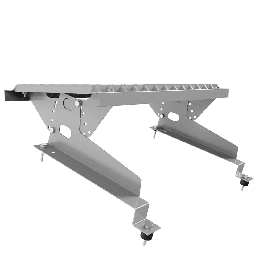 Ступень кровельная BORGE, для МЧ с высокой ступенькой, сигнально-серый  (RAL 7004), 350мм