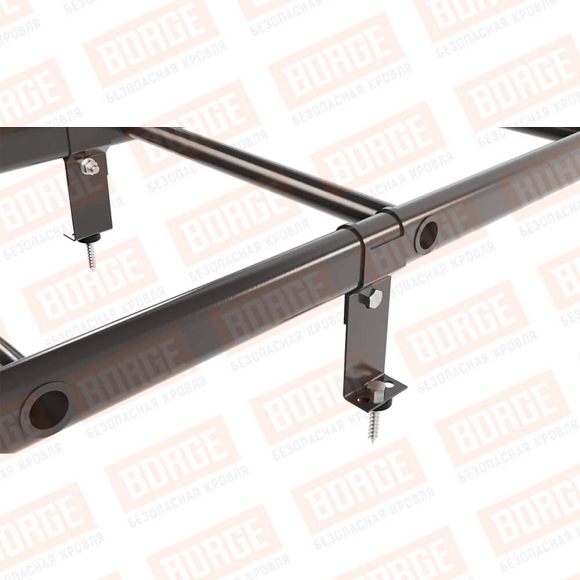 Комплект лестница кровельная NewLine 2,7м, серо-коричневый (RR 32)