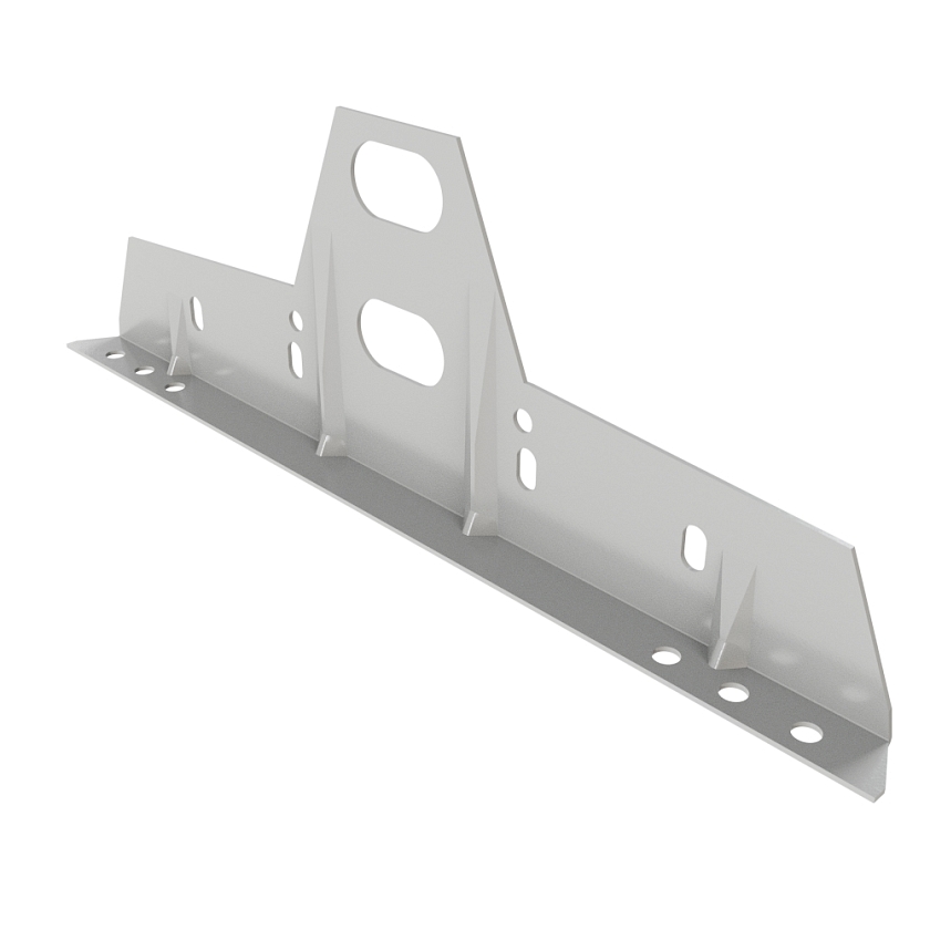 Универсальный кронштейн Русский Рубеж 25х45мм, оцинк., бело-алюминиевый (RAL 9006)