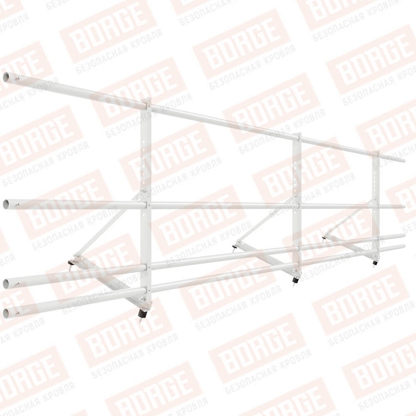 Ограждение декоративное NewLine H-60см, 3м, сигнально-белый (RAL 9003), с двумя доп. трубами