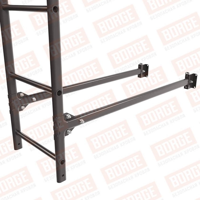 Комплект лестница фасадная BORGE (нижняя секция), 2,7м, серо-коричневый (RR 32)