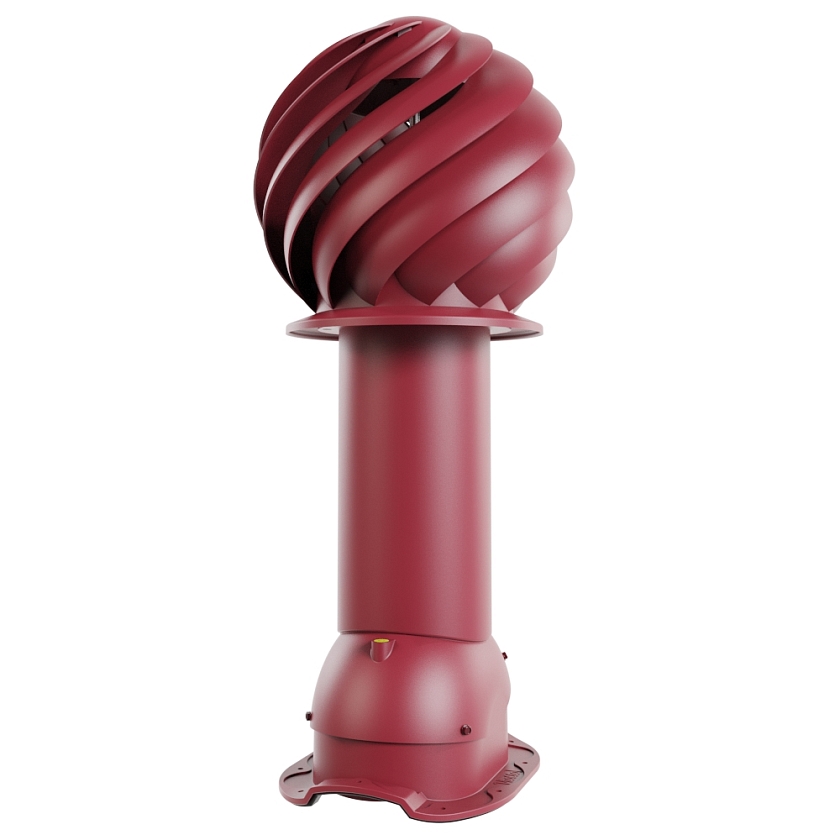 Роторная вентиляция Viotto, для МЧ Адаманте, d-125мм, утепленная, красное вино (RAL 3005)