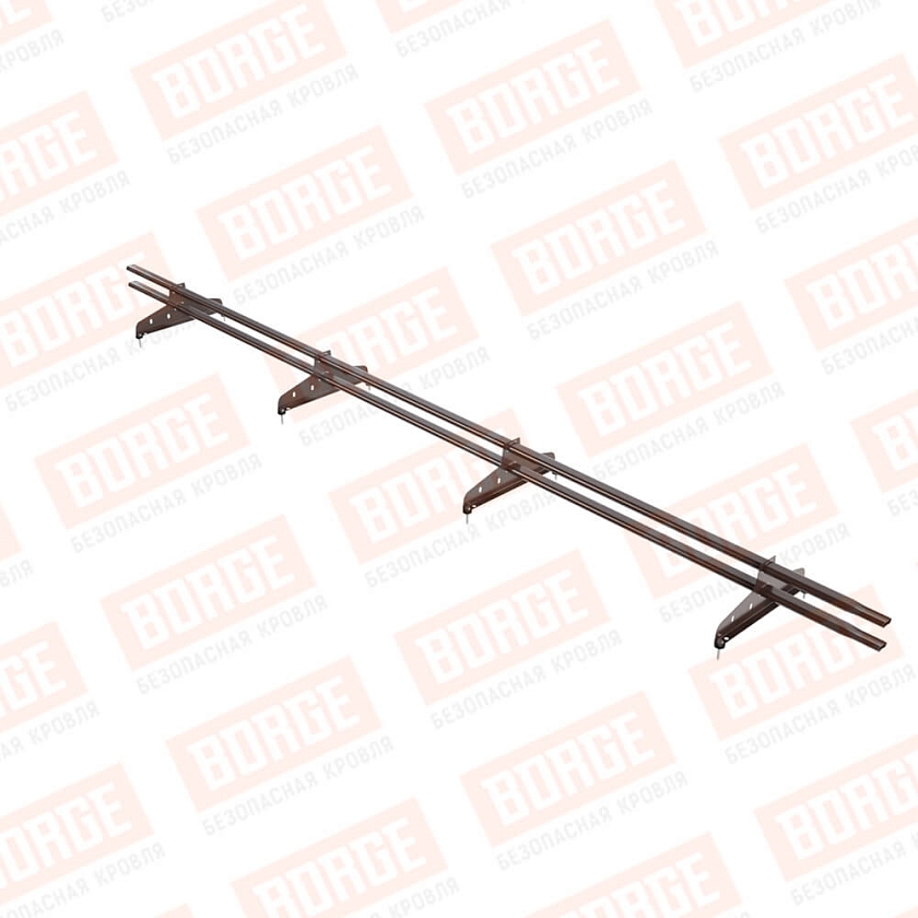 Снегозадержатель трубчатый NewLine 3м, 20х40мм, 4 опоры, окрашенный (NL-807)