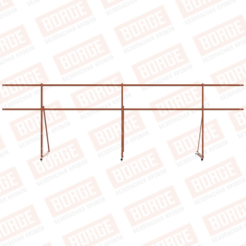 Ограждение декоративное NewLine H-90см, 3м, терракотовый (RAL 8004)