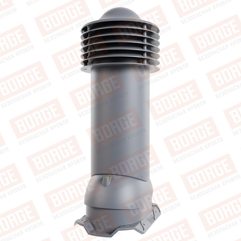 Труба вентиляционная Viotto, для профнастила С20, d-125мм, утепленная, серый графит (RAL 7024)