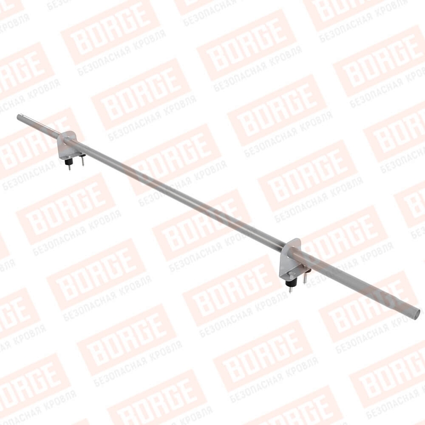 Снегозадержатель однотрубчатый NewLine 1,5м, D-25мм, 2 опоры, сигнально-серый (RAL 7004)