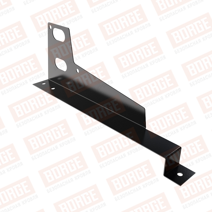 Универсальный кронштейн Русский Рубеж, оцинк., для МЧ с выс. ступен., чёрный (RAL 9005), 400мм