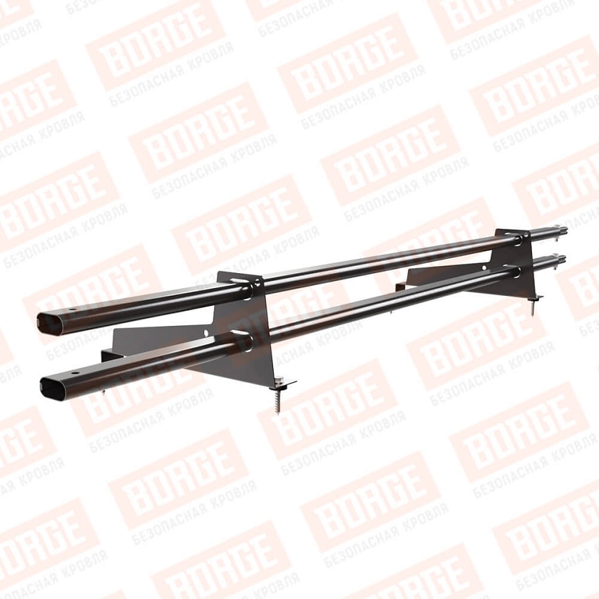 Снегозадержатель трубчатый BORGE 1,5м, 2 опоры, для МЧ с выс. ступ., окрашенный (NL-807), 350мм