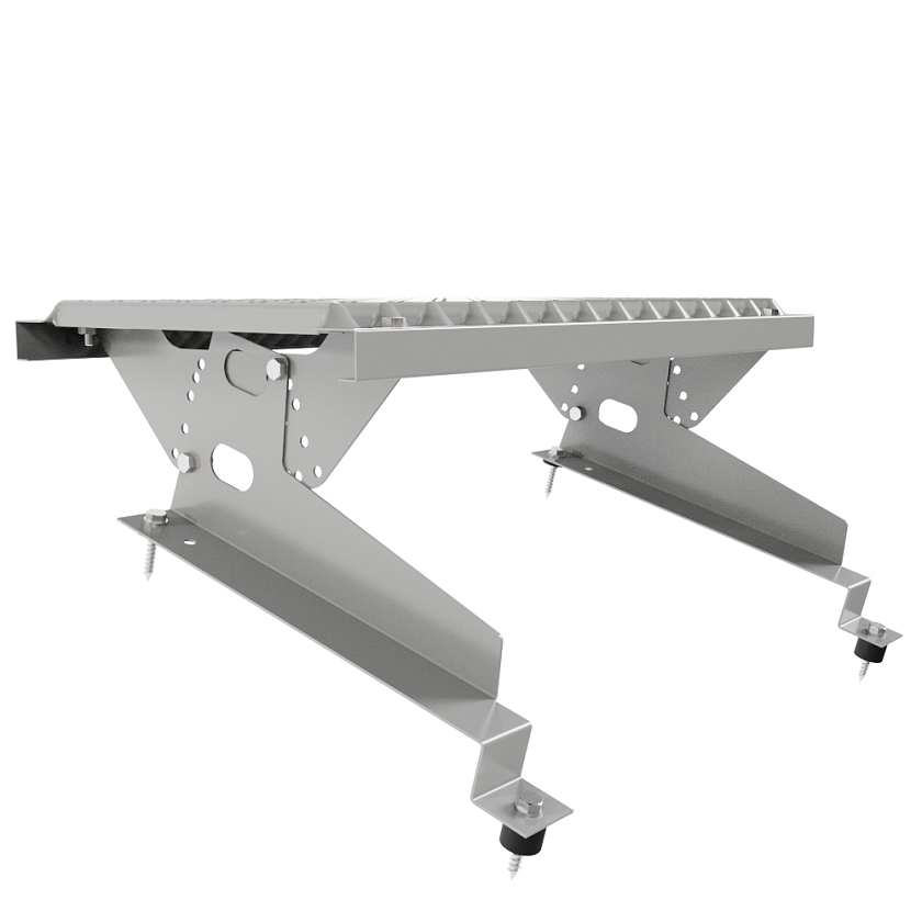 Ступень кровельная BORGE, для МЧ с высокой ступенькой, бело-алюминиевый (RAL 9006), 350мм