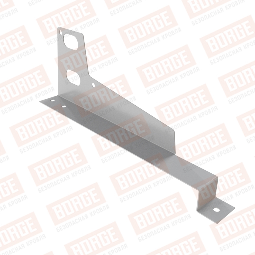 Универсальный кронштейн Русский Рубеж, оцинк., для МЧ с выс. ступен., сигнально-серый (RAL 7004), 400мм