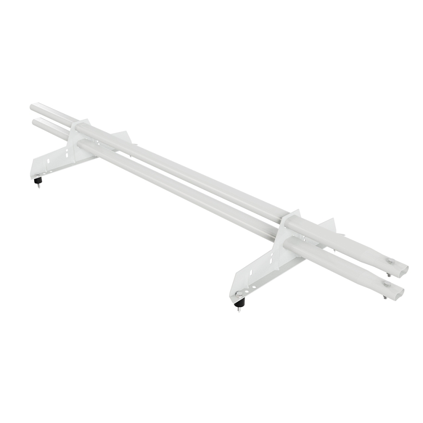 Снегозадержатель трубчатый Русский Рубеж 25х45мм, 1,5м, 2 опоры, сигнально-белый (RAL 9003)