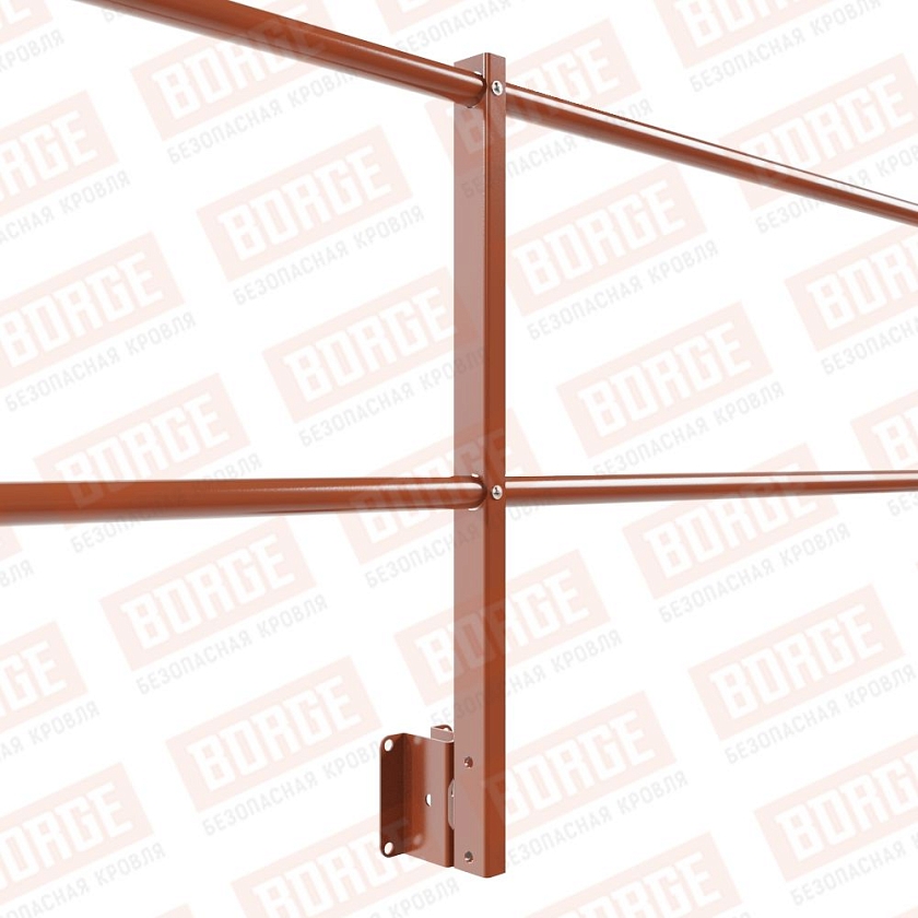 Ограждение парапетное NewLine H-60см, 3м, терракотовый (RAL 8004)