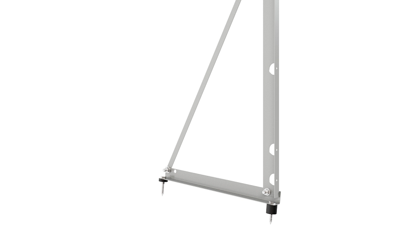 Ограждение кровельное NewLine H-90см, 3м, бело-алюминиевый (RAL 9006)