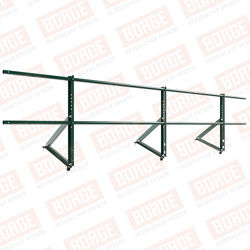 Ограждение кровельное Русский Рубеж H-60см, 3м, зеленый мох (RAL 6005)