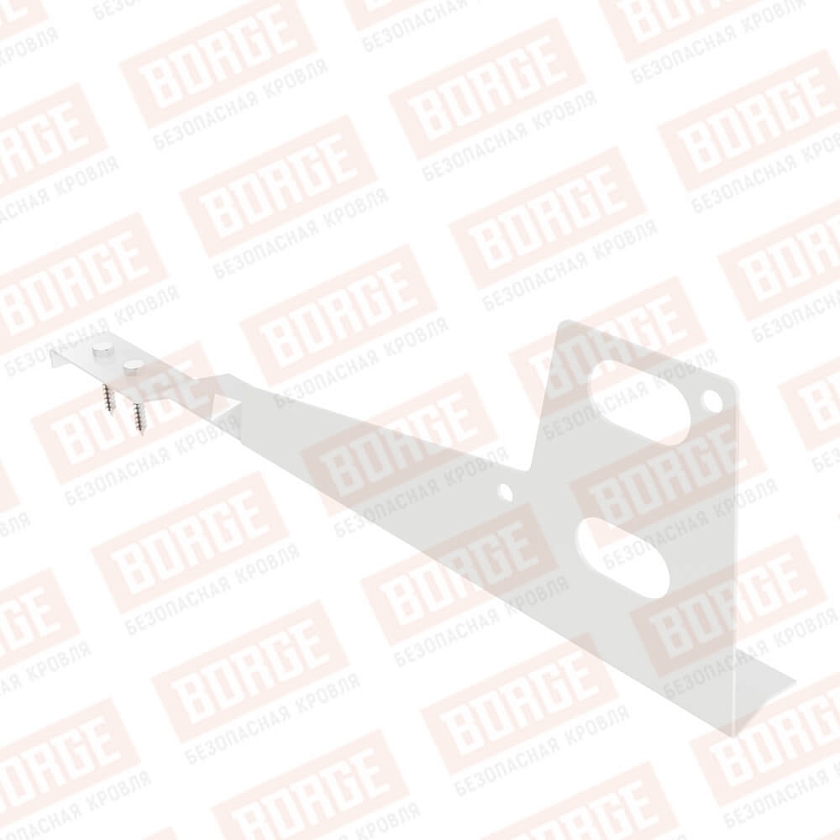 Универсальный кронштейн BORGE, для натуральной черепицы, сигнально-белый (RAL 9003)