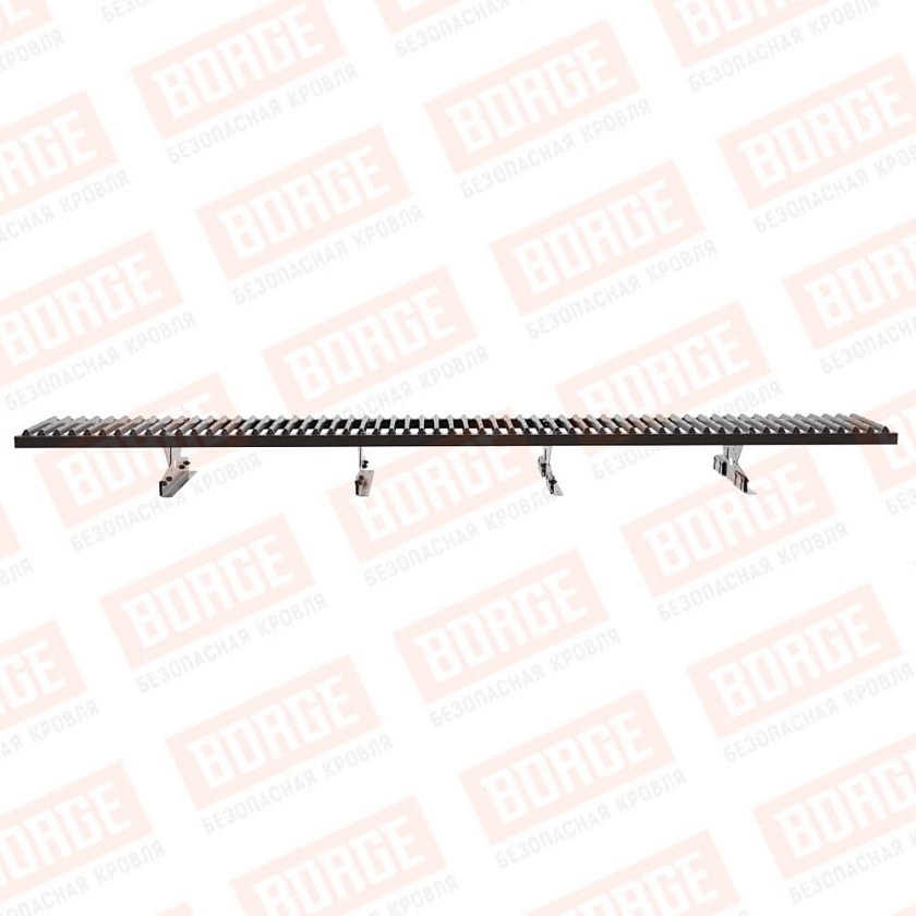 Мостик переходной Русский Рубеж 2,5м, для фальцевой кровли, серо-коричневый (RR 32)