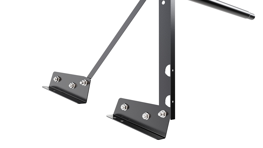 Ограждение кровельное NewLine H-60см, 3м, для фальцевой кровли, чёрный (RAL 9005)