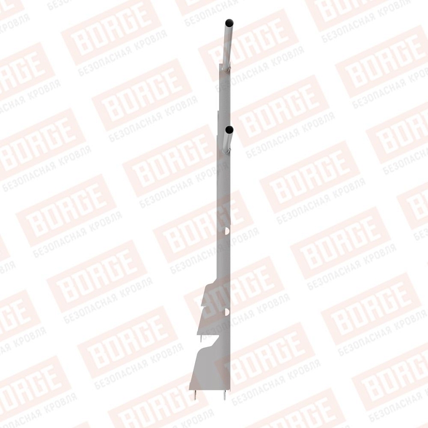 Ограждение плоских кровель NewLine Н-120, 3м, верхнее крепление, сигнально-серый (RAL 7004)