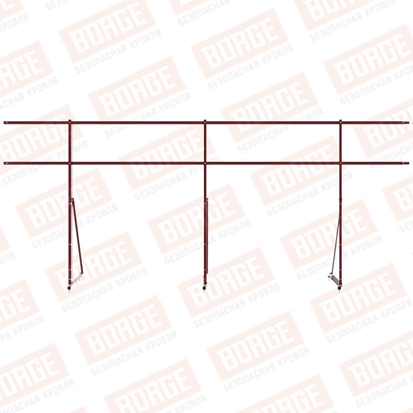 Ограждение декоративное NewLine H-120см, 3м, красное вино (RAL 3005)