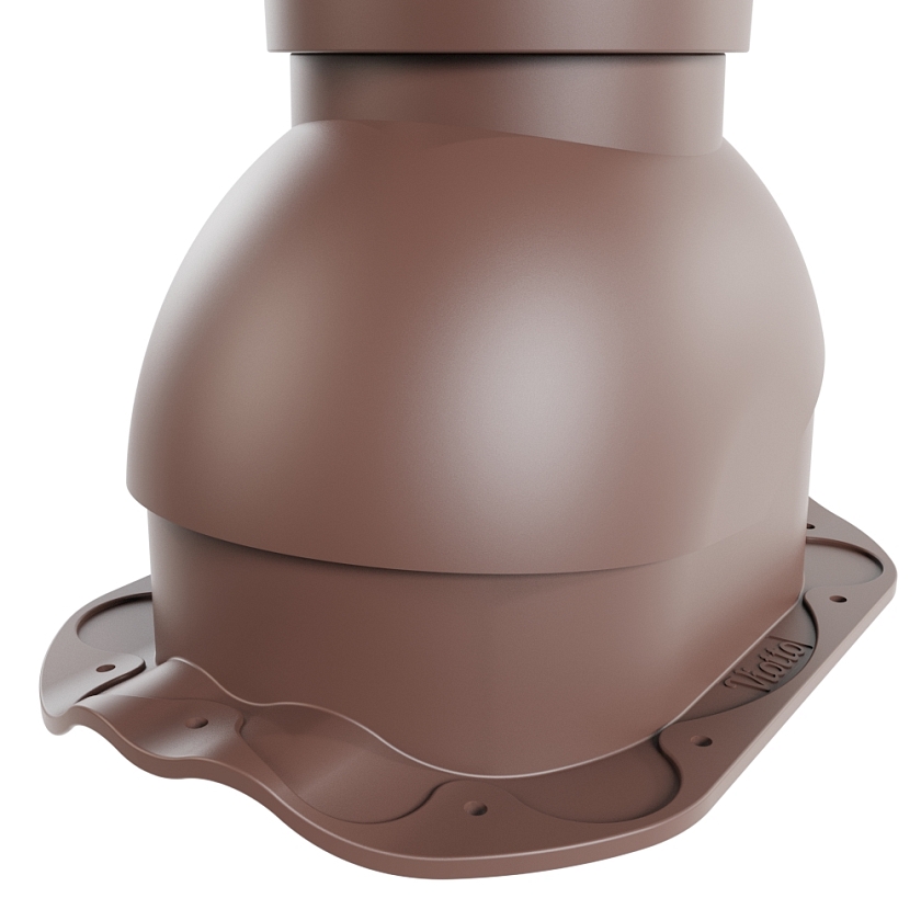 Выход вентиляции канализации Viotto, для МЧ Финнера, коричневый шоколад (RAL 8017)