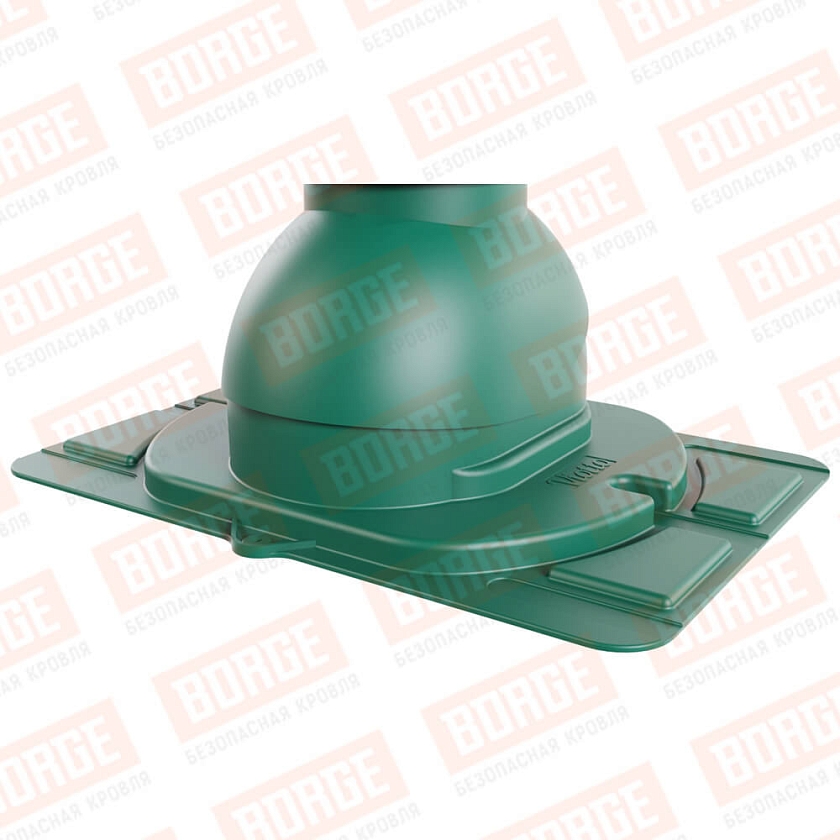 Выход вентиляции канализации Viotto с универсальным проходным элементом, зеленый мох (RAL 6005)