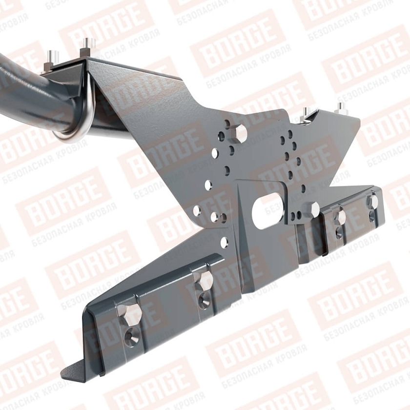 Ограждение кровельное BORGE H-120см, 3м, для фальцевой кровли, антрацитово-серый (RAL 7016)