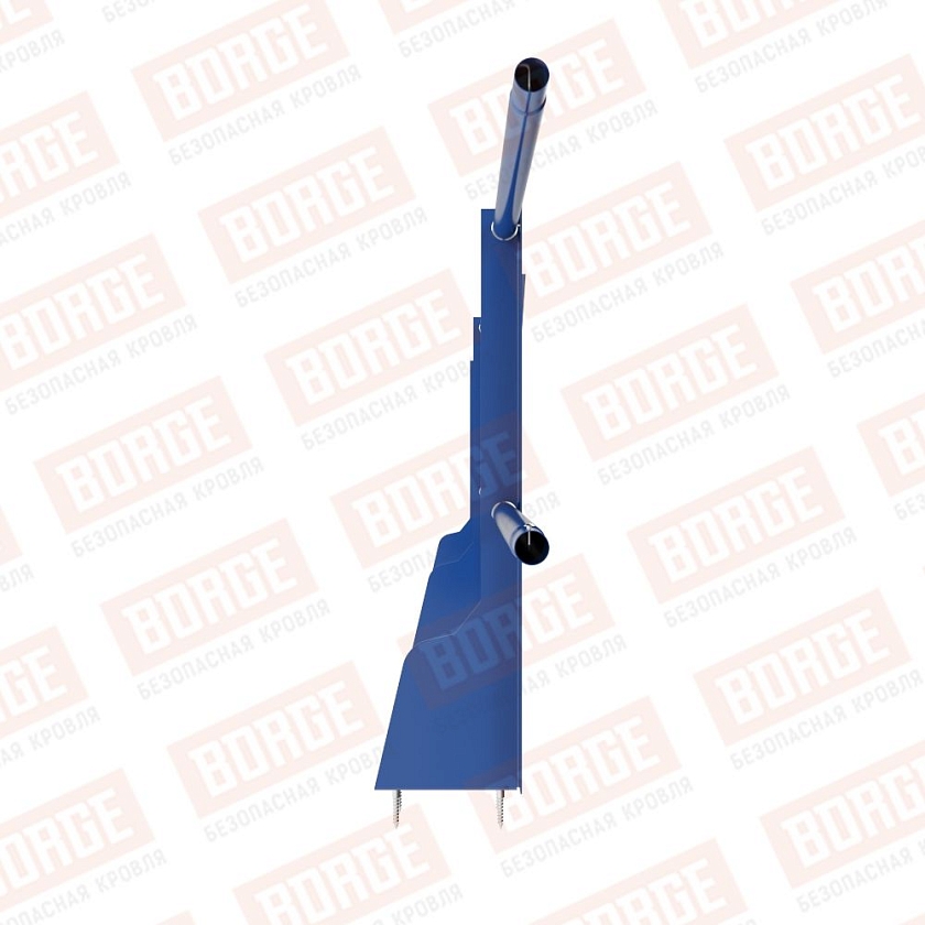 Ограждение плоских кровель Русский Рубеж Н-60, 3м, верхнее крепление, сигнально-синий (RAL 5005)