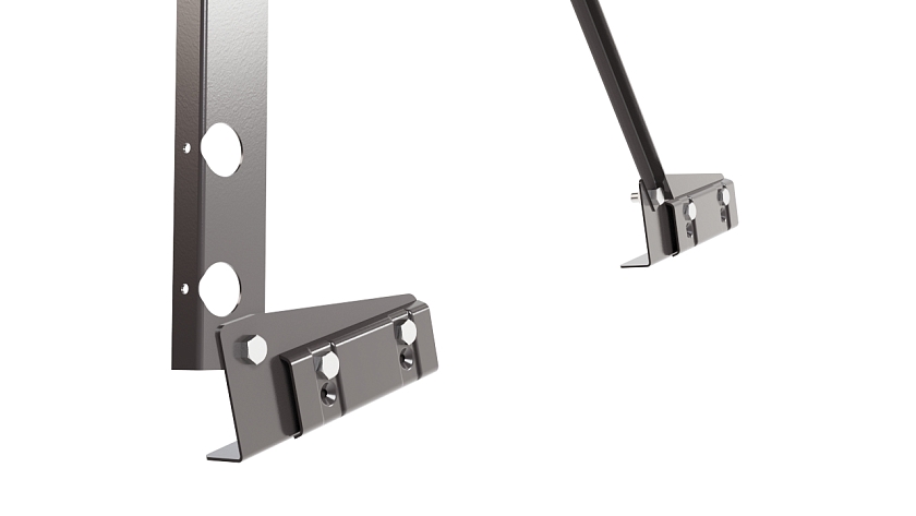 Ограждение кровельное NewLine H-90см, 3м, для фальцевой кровли, серо-коричневый (RAL 8019)