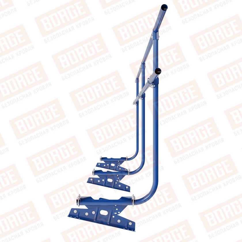 Ограждение кровельное BORGE H-120см, 3м, для фальцевой кровли, сигнально-синий (RAL 5005)