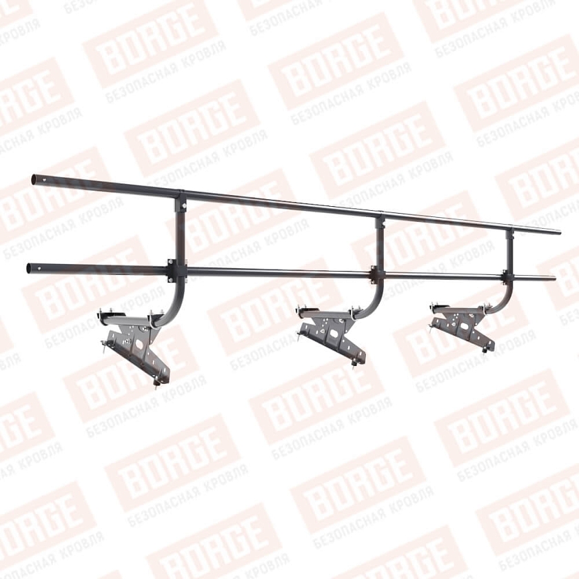 Ограждение кровельное BORGE H-60см, 3м, серый графит (RAL 7024)