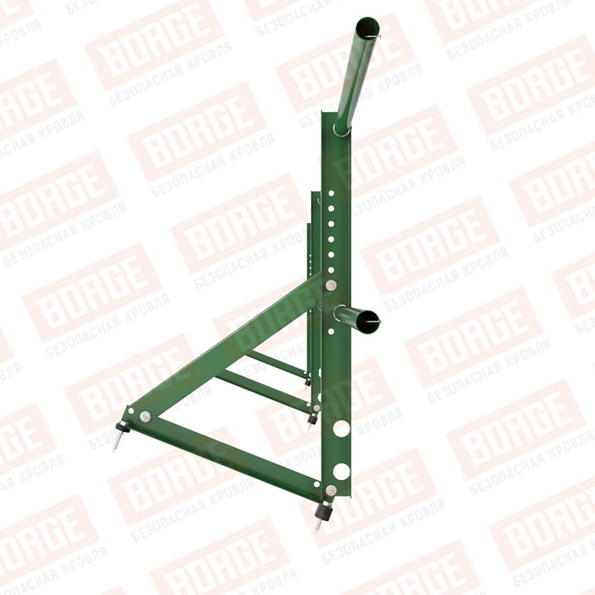 Ограждение кровельное Русский Рубеж H-60см, 3м, лиственно-зеленый (RAL 6002)