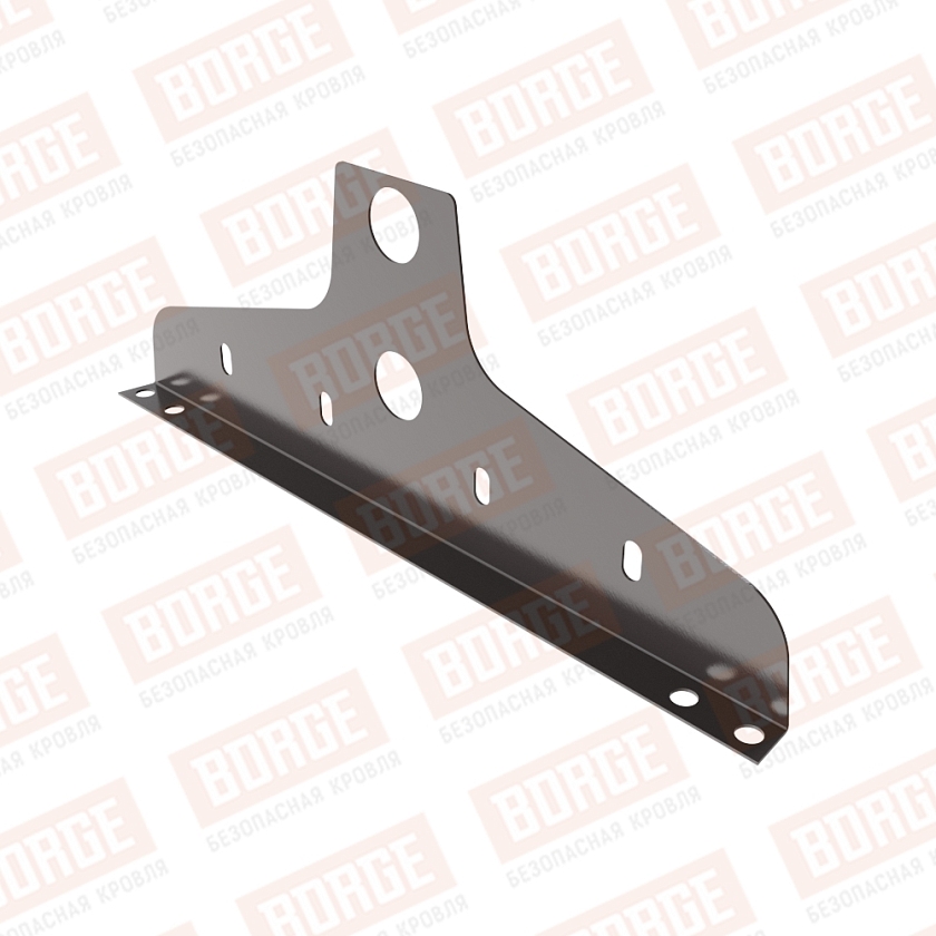 Универсальный кронштейн NewLine, D-25мм, серо-коричневый (RAL 8019)