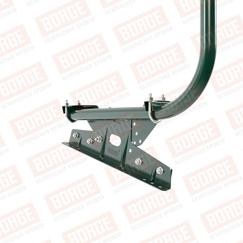 Ограждение кровельное BORGE H-120см, 3м, для фальцевой кровли, зеленый мох (RAL 6005)