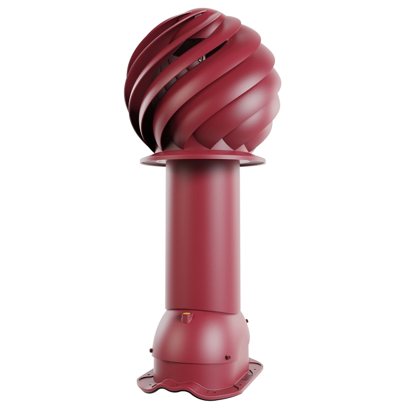 Роторная вентиляция Viotto, для МЧ Финнера, d-125мм, утепленная, красное вино (RAL 3005)