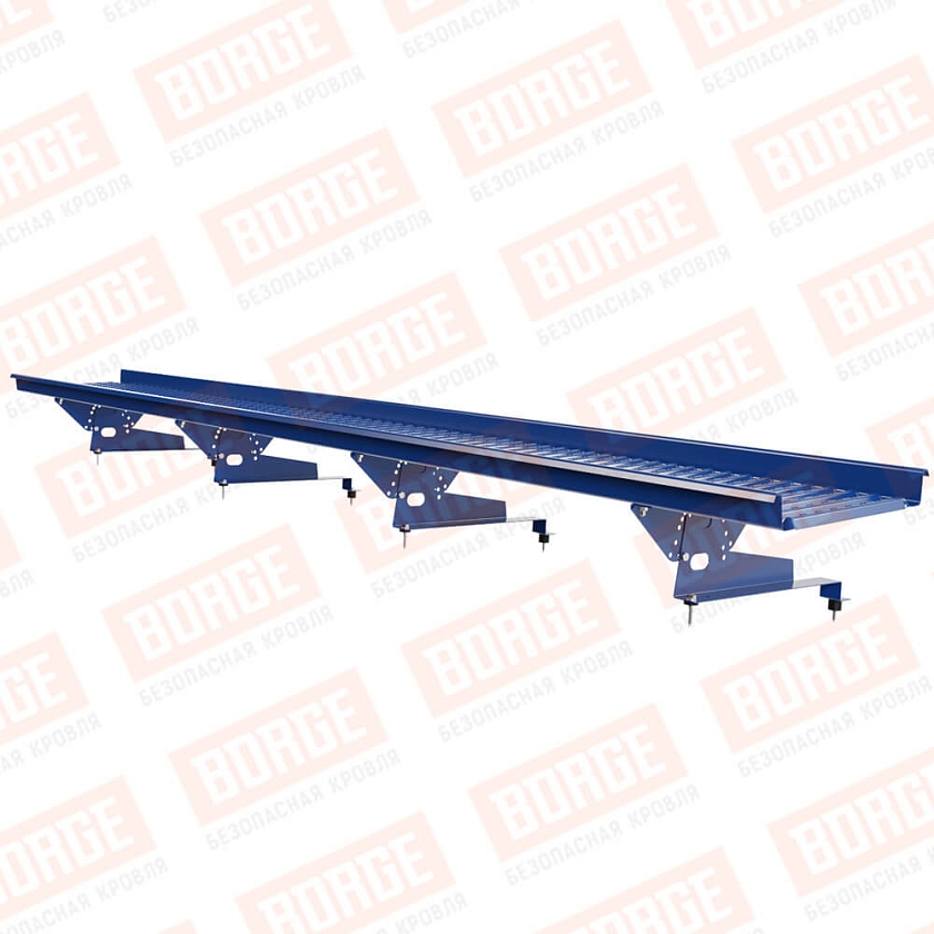 Мостик переходной BORGE 3м, для МЧ с высокой ступенькой, сигнально-синий (RAL 5005), 400мм
