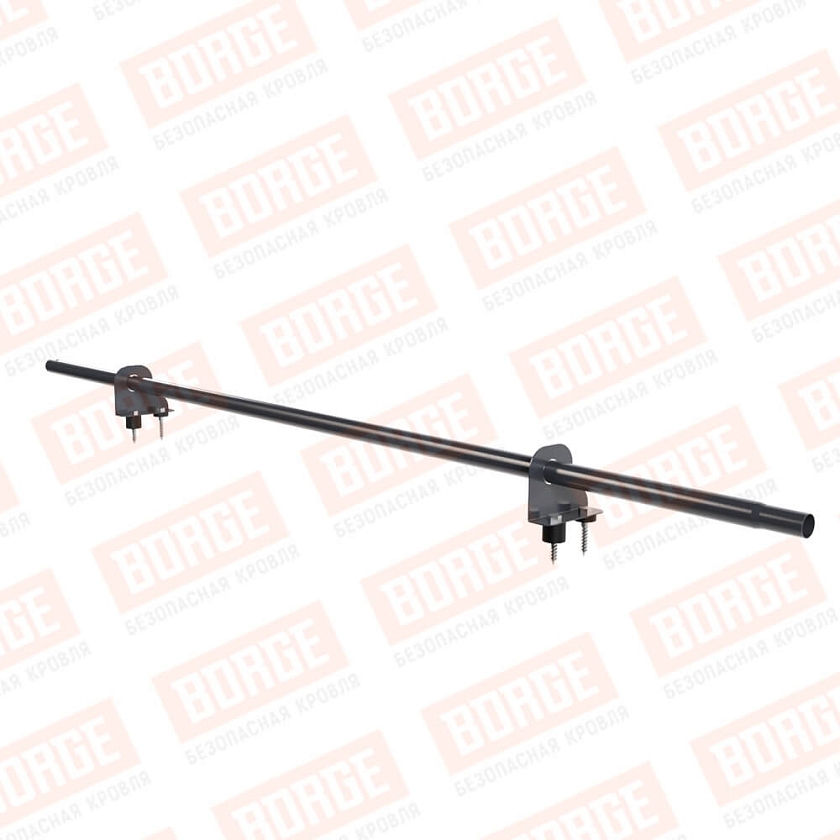 Снегозадержатель однотрубчатый NewLine 1,5м, D-25мм, 2 опоры, серый графит (RAL 7024)