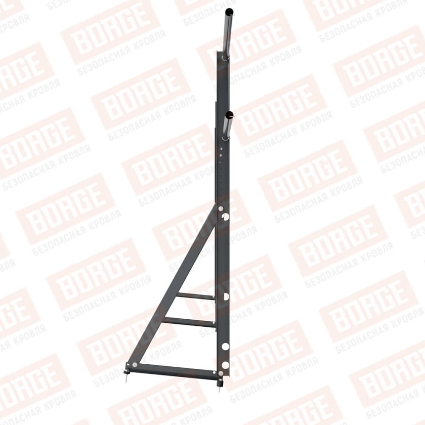 Ограждение кровельное Русский Рубеж H-120см, 3м, антрацитово-серый (RAL 7016)