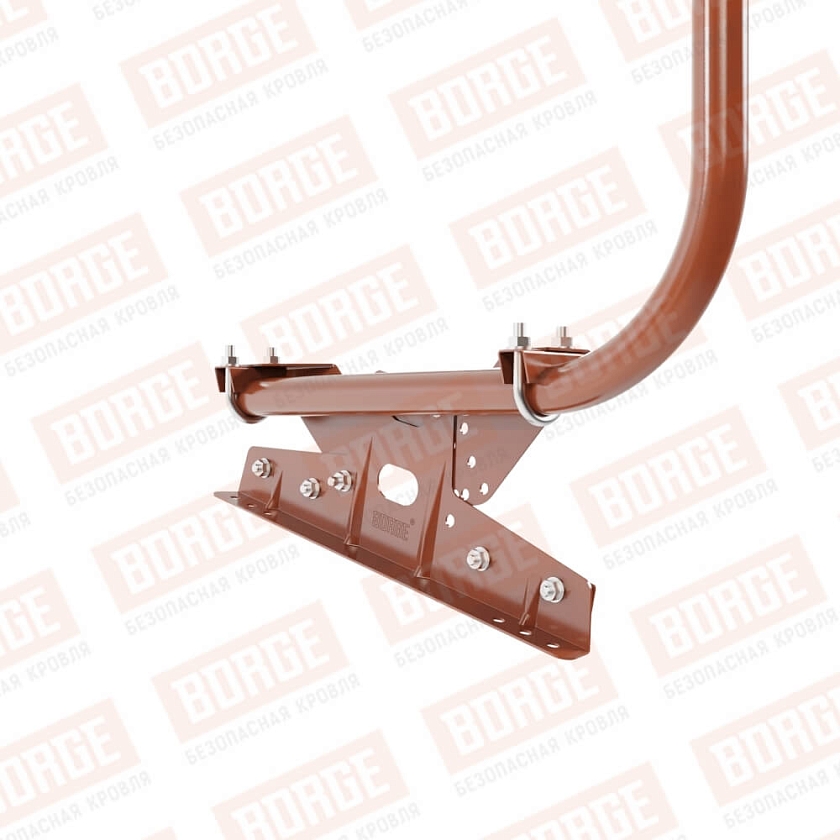 Ограждение кровельное BORGE H-120см, 3м, для фальцевой кровли, терракотовый (RAL 8004)