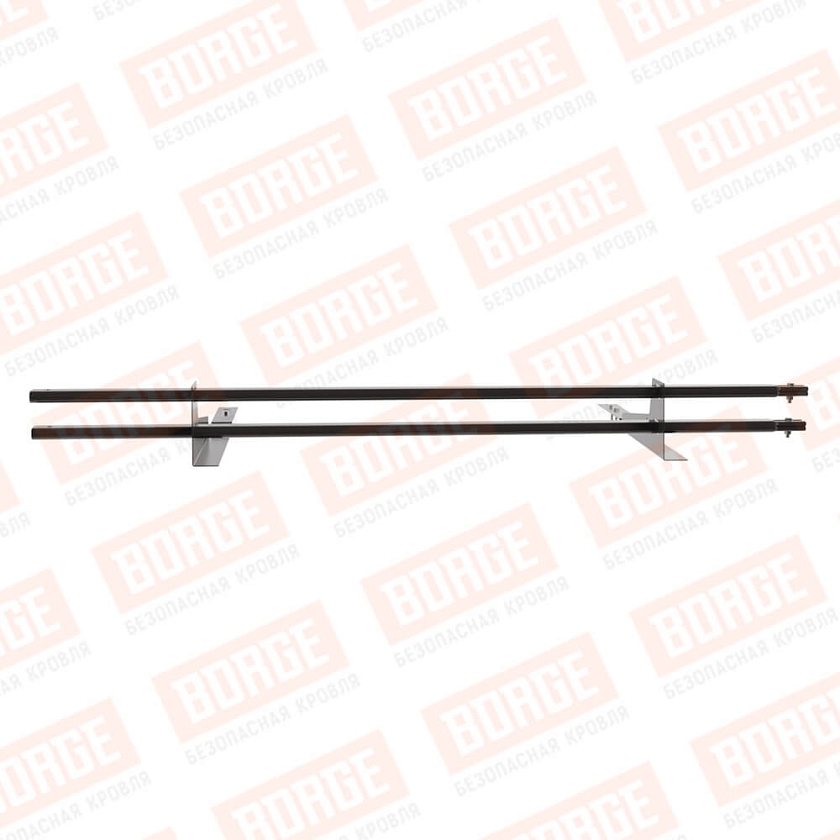 Снегозадержатель трубчатый BORGE 1,5м, 2 опоры, для композит. черепицы, окрашенный (NL-807)