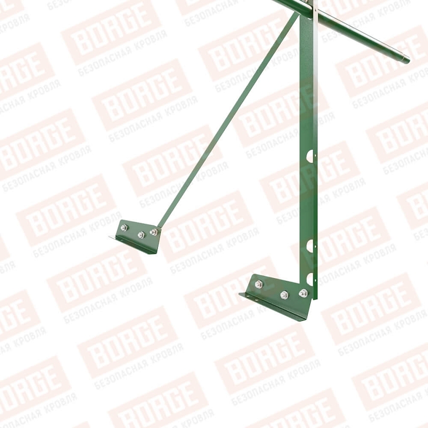 Ограждение декоративное NewLine H-90см, 3м, для фальцевой кровли, лиственно-зеленый (RAL 6002)