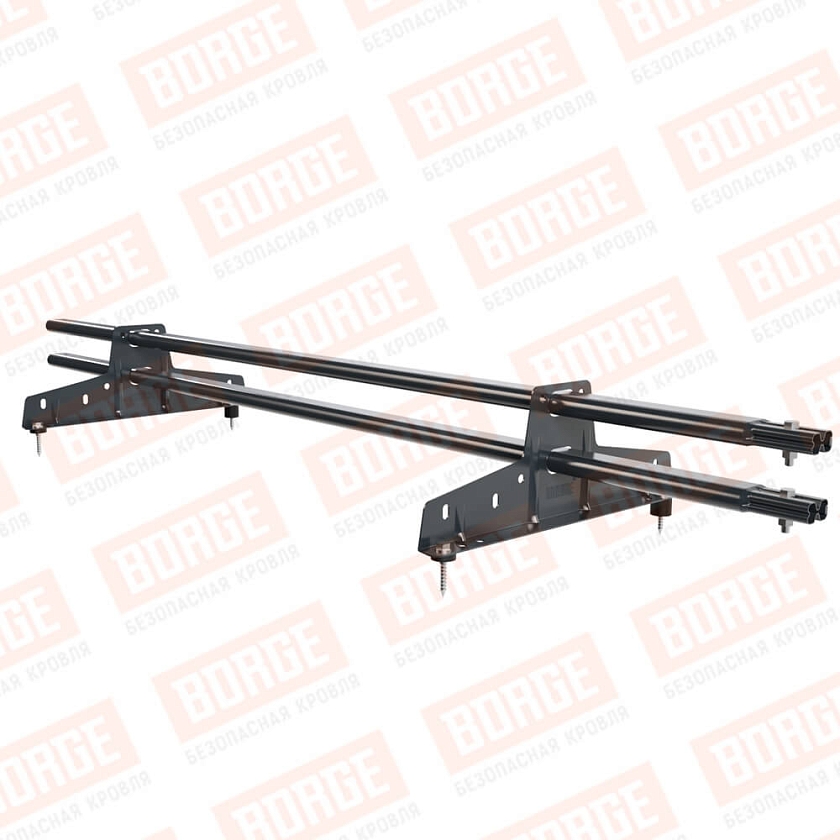 Снегозадержатель трубчатый BORGE 1,5м, 2 опоры, антрацитово-серый (RAL 7016)