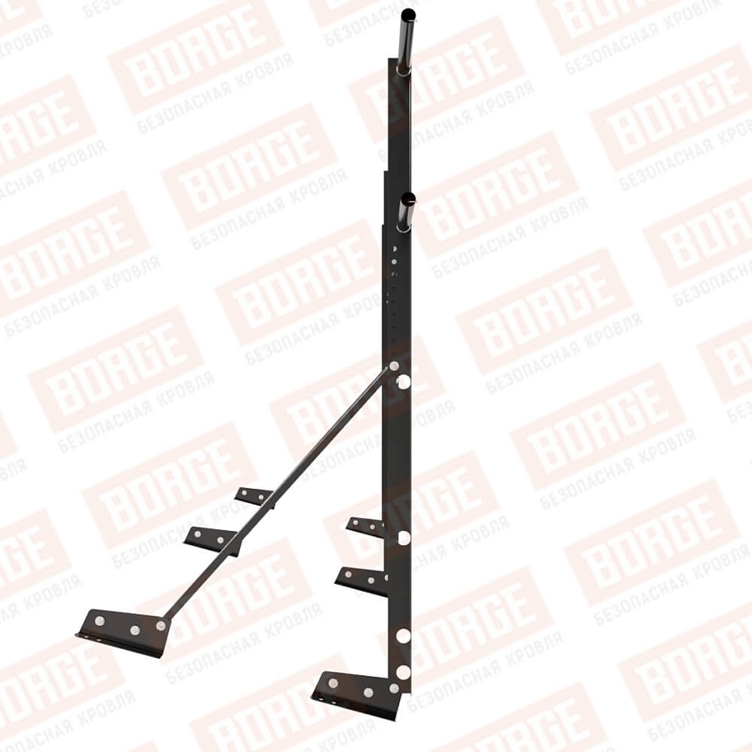 Ограждение декоративное NewLine H-120см, 3м, для фальцевой кровли, чёрный (RAL 9005)