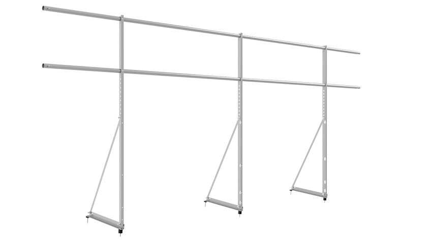 Ограждение кровельное NewLine H-120см, 3м, сигнально-серый (RAL 7004)