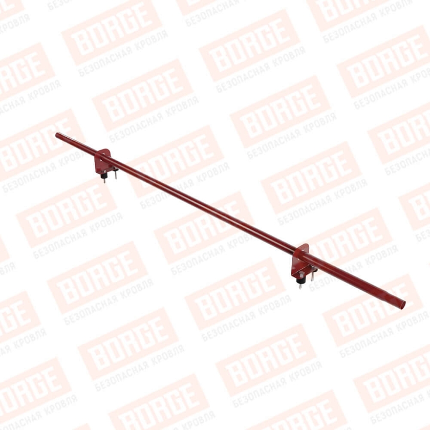 Снегозадержатель однотрубчатый NewLine 1,5м, D-25мм, 2 опоры, коричнево-красный (RAL 3011)